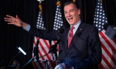 Tom Suozzi delivers his victory speech during his election night party