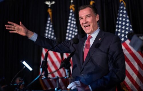 Tom Suozzi delivers his victory speech during his election night party