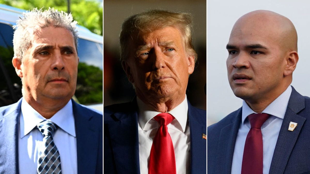 <i>Getty Images via CNN Newsource</i><br/>Political aide Walt Nauta and property staffer Carlos De Oliveira are accused of helping former President Trump conceal documents he unlawfully kept in Florida after he left the presidency.