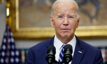 President Joe Biden speaks to the media following his annual physical during an event in the State Dining Room of the White House in Washington
