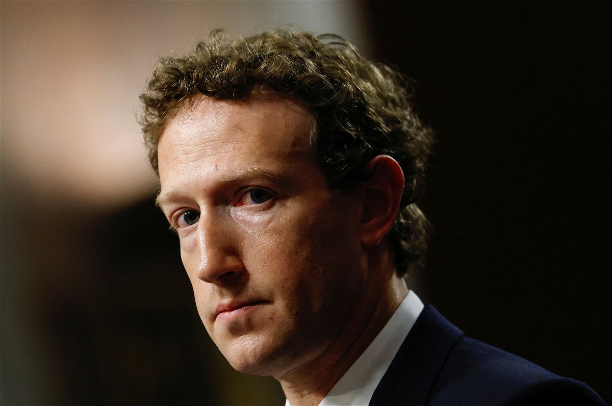 <i>Evelyn Hockstein/Reuters/FILE via CNN Newsource</i><br/>Meta's CEO Mark Zuckerberg attends a US Senate Judiciary Committee hearing on online child sexual exploitation in Washington DC in January 2024.