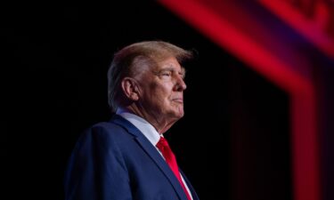 Former President Donald Trump onstage in Nashville on February 22