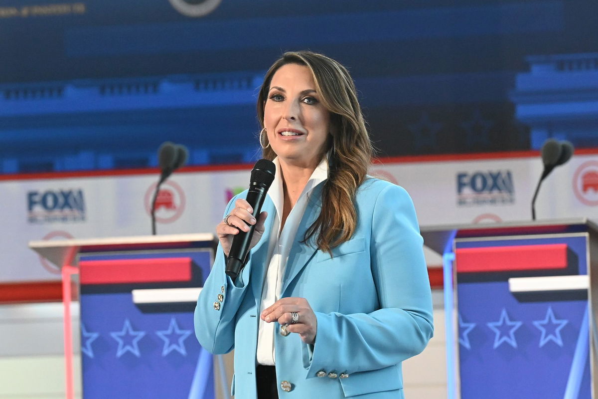 <i>Gilbert Flores/Variety/Getty Images via CNN Newsource</i><br/>Ronna McDaniel at the Fox Business Republican Candidate Debate held at the Reagan Library in September 2023 in Simi Valley