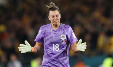 Goalkeeper Mackenzie Arnold appears in Australia's Women's World Cup match against Canada on July 31.