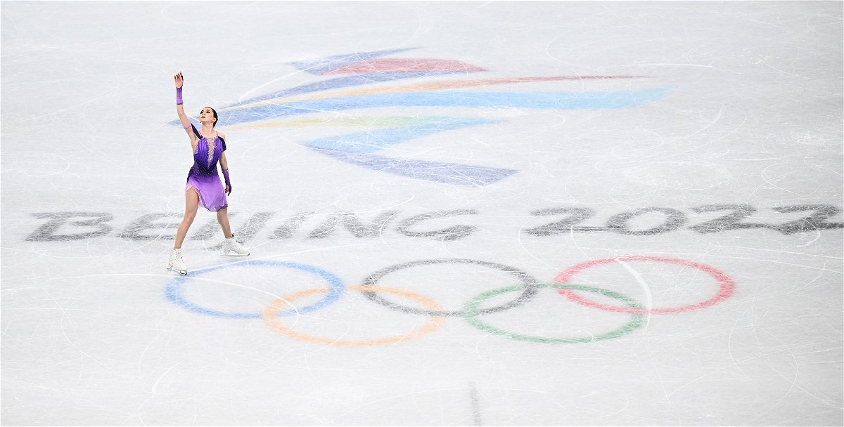 <i>Dean Mouhtaropoulos/Getty Images via CNN Newsource</i><br/>Marjorie Lajoie and Zachary Lagha of Team Canada skate during the Ice Dance Free Dance on day ten of the Beijing 2022 Winter Olympic Games at Capital Indoor Stadium in February 2022 in Beijing