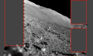 SLIM's navigation camera captured the bright conditions of lunar day shining on the landing site.