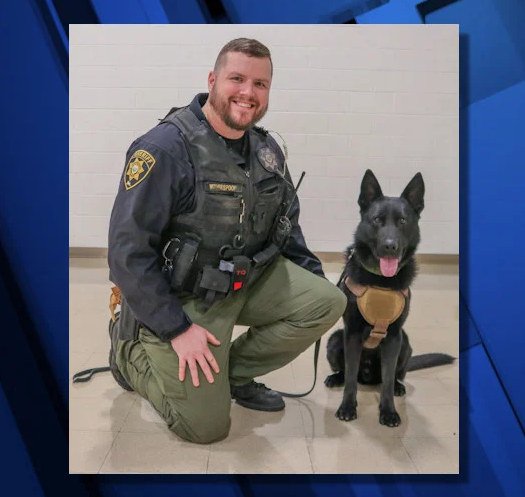 Deschutes County sheriff's K-9 Vinnie and Deputy Nathan Witherspoon
