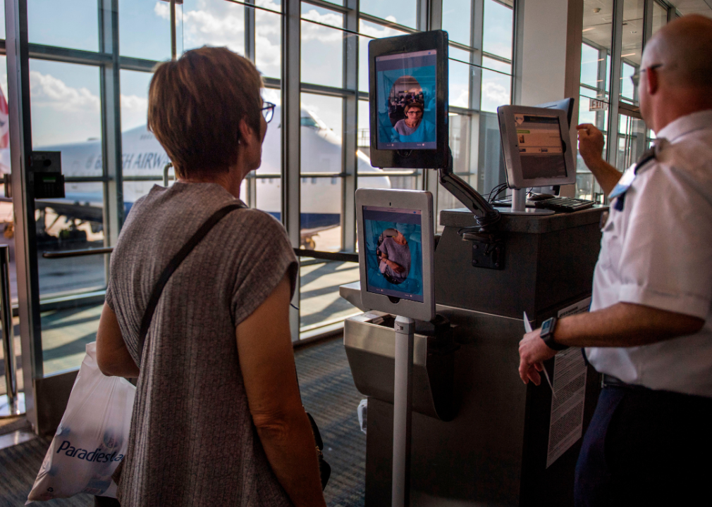 Airports using biometric facial recognition in Oregon