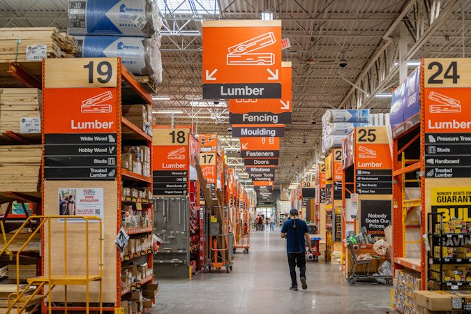 Home Depot is expanding its business targeting professional contractors and builders as the home fixer-upper market stalls. A customer walks through a Home Depot store on February 20  in Austin, Texas.