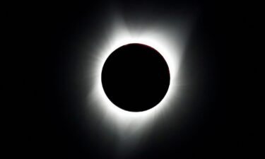The 2017 total solar eclipse is seen over Mitchell