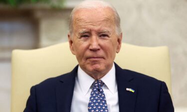 President Joe Biden is seen during a meeting with congressional leaders in the Oval Office at the White House in Washington