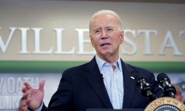 President Joe Biden speaks during his visit to the US-Mexico border in Brownsville