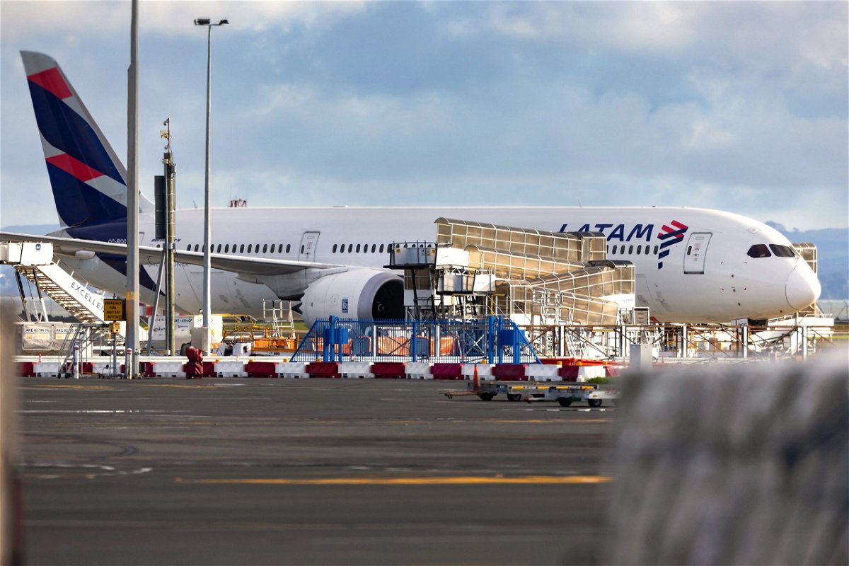<i>Brett Phibbs/AFP/Getty Images via CNN Newsource</i><br/>The LATAM Airlines Boeing 787 Dreamliner plane that suddenly lost altitude mid-flight a day earlier