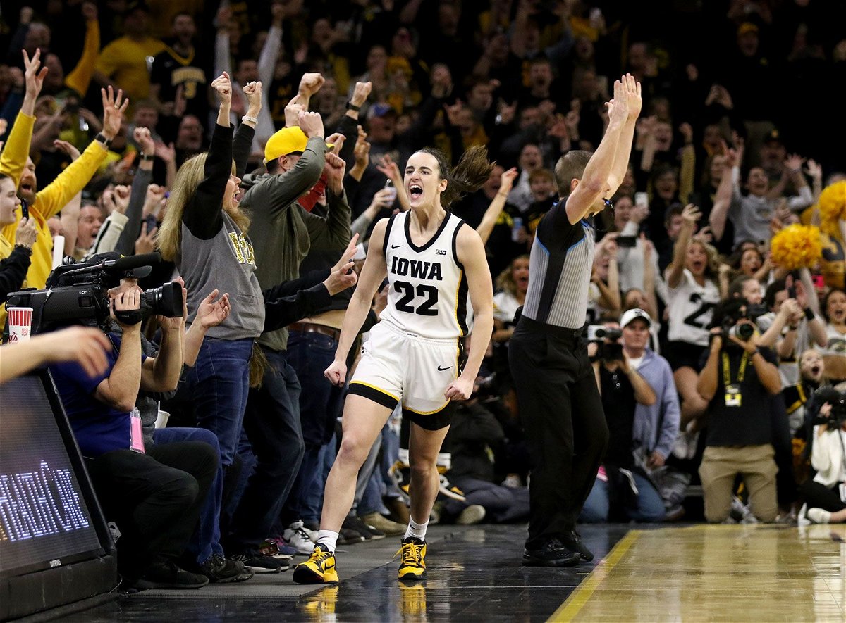 <i>Matthew Holst/Getty Images via CNN Newsource</i><br/>Caitlin Clark is seeking to lead the Iowa Hawkeyes to an NCAA championship title.