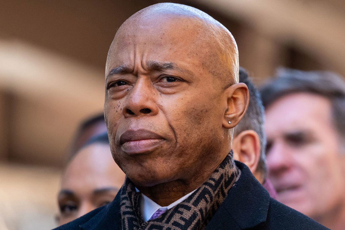 <i>Spencer Platt/Getty Images/File via CNN Newsource</i><br/>A former NYPD aide is suing New York City Mayor Eric Adams