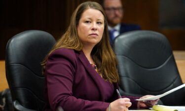 Stefanie Lambert listens during a court hearing in Detroit