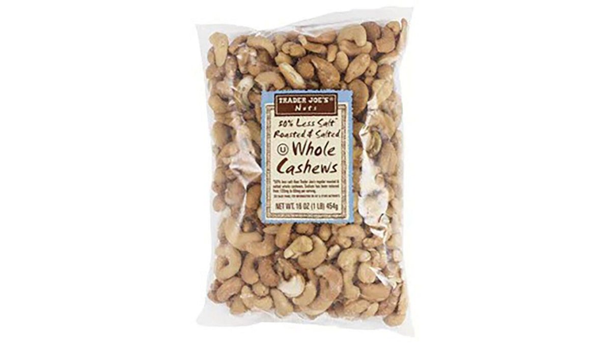 <i>From Trader Joe's via CNN Newsource</i><br/>Trader Joe’s is recalling select cashews from stores in 16 states because they may be contaminated with salmonella