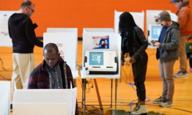 Voters cast their ballots at Driving Park Community Center during the Ohio primary election on March 19