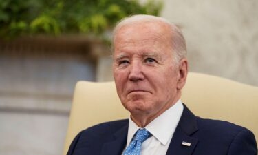 President Joe Biden said the US would pull out “every stop” to get more aid into Gaza. Biden is seen here in the Oval Office at the White House in Washington