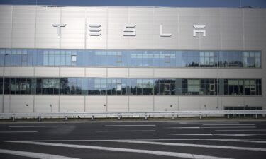 The Tesla factory near Berlin pictured on Tuesday