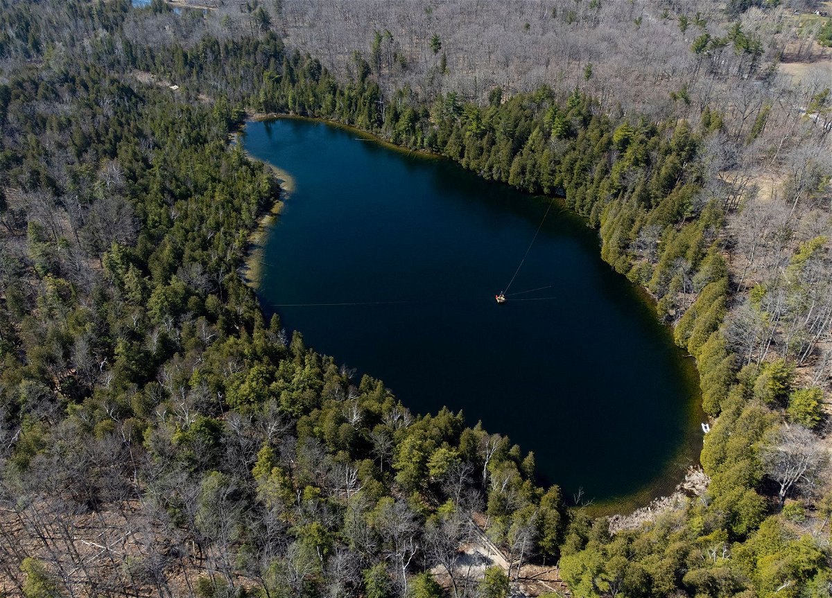 <i>Peter Power/AFP/Getty Images via CNN Newsource</i><br/>Crawford Lake in Ontario is the geological site that scientists identified as embodying the proposed Anthropocene Epoch