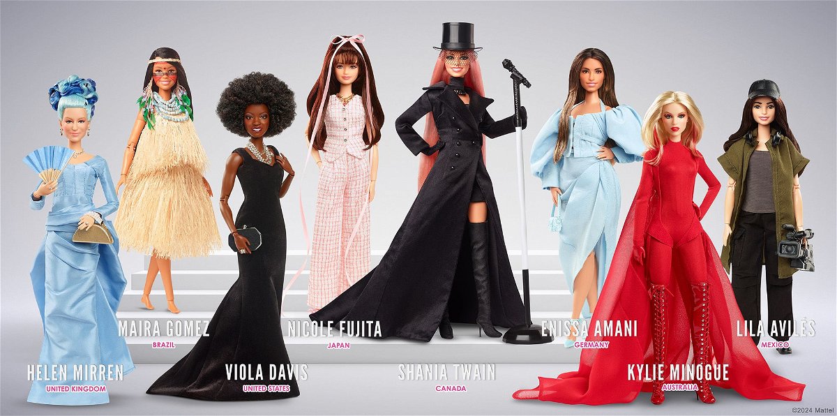 <i>Mattel via CNN Newsource</i><br/>The new dolls were created to mark International Women's Day.