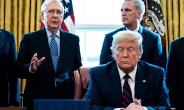 Senate GOP Leader Mitch McConnell has endorsed Donald Trump for the presidency. In this March 2020 photo