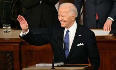 President Joe Biden delivers the State of the Union address during a joint meeting of Congress in the House chamber at the US Capitol on March 7