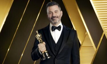 Jimmy Kimmel is seen backstage at the Academy Awards in 2023.