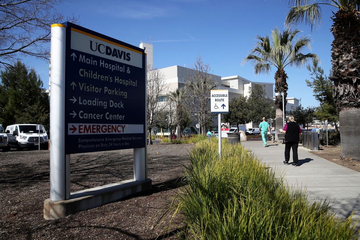 <i>Justin Sullivan/Getty Images via CNN Newsource</i><br/>A view of UC Davis Medical Center in Sacramento