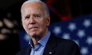 President Joe Biden looks on during a campaign event at Pullman Yards in Atlanta on March 9.