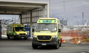 Ambulances respond to an incident at Auckland International Airport on March 11.
