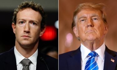 Left: Meta's CEO Mark Zuckerberg; right: Republican presidential candidate and former President Donald Trump.