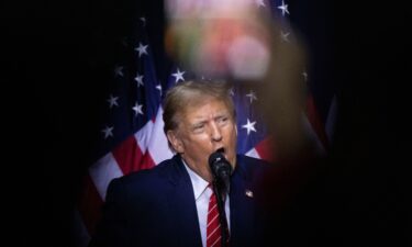 Former President Donald Trump speaks during a "Get Out The Vote" rally at the Forum River Center in Rome