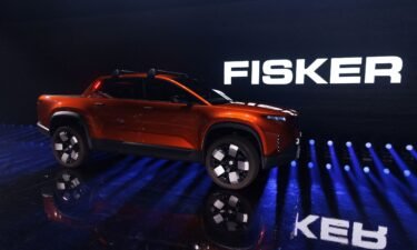 Electric car company Fisker shows off its Alaska pickup truck in Huntington Beach