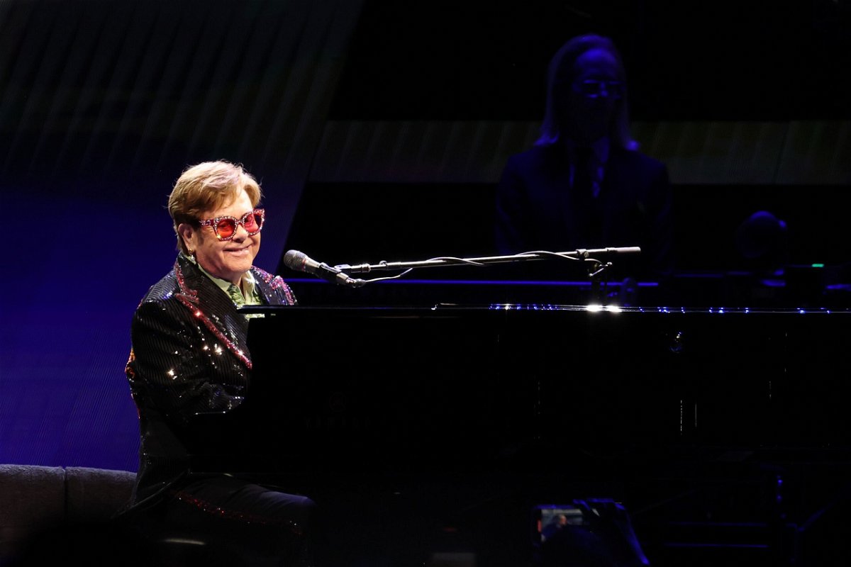 <i>Simone Joyner/Getty Images via CNN Newsource</i><br/>Sir Elton John Performs live on stage during his 