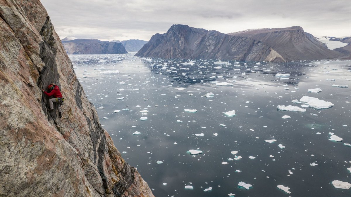 <i>Pablo Durana/National Geographic via CNN Newsource</i><br/>Hazel Findley climbs Ingmikortillaq.
