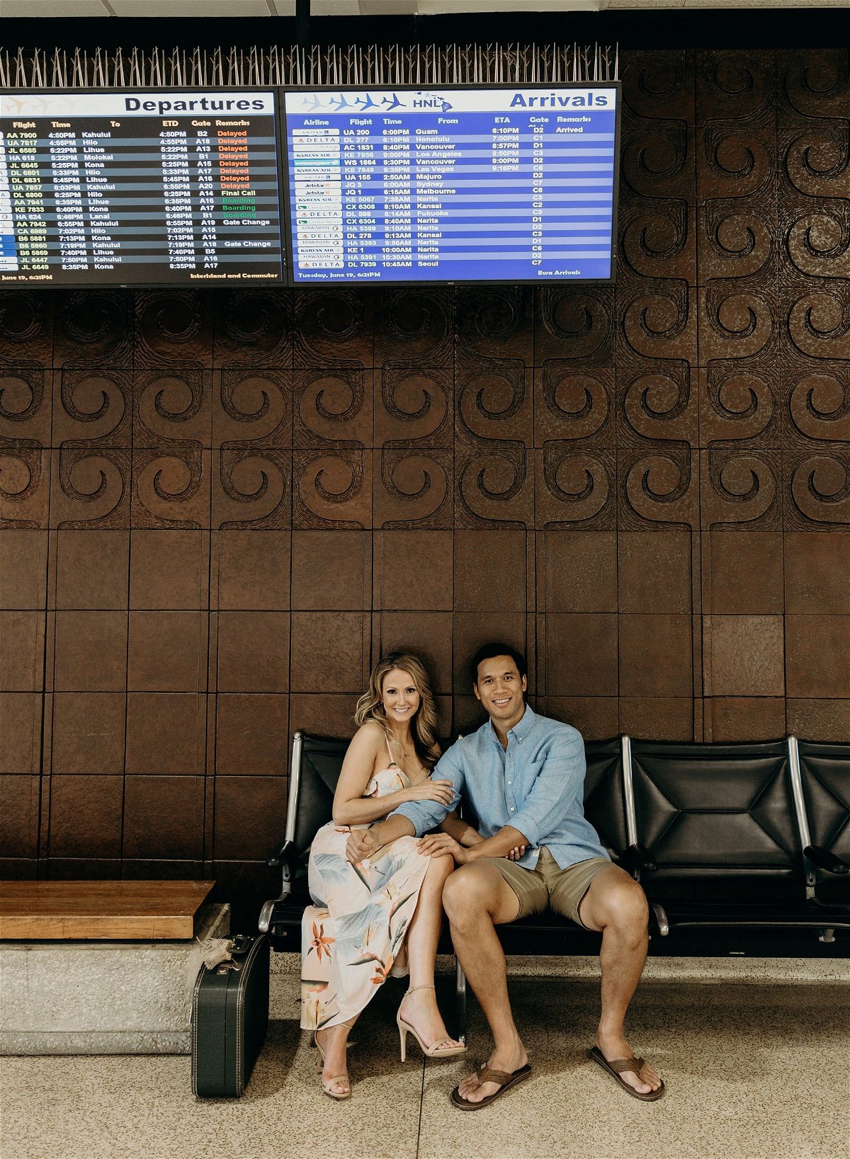 <i>Keani Bakula Photography (@keanibakula/keanibakula.com) via CNN Newsource</i><br/>Christian Friese was trying to find her way at Honolulu Airport when Aaron Maluo stepped in and showed her the way to her gate. Christian and Aaron instantly connected