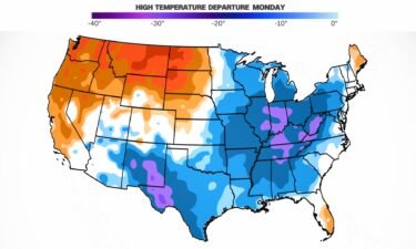 Weather anomaly temperatures across the nation.
