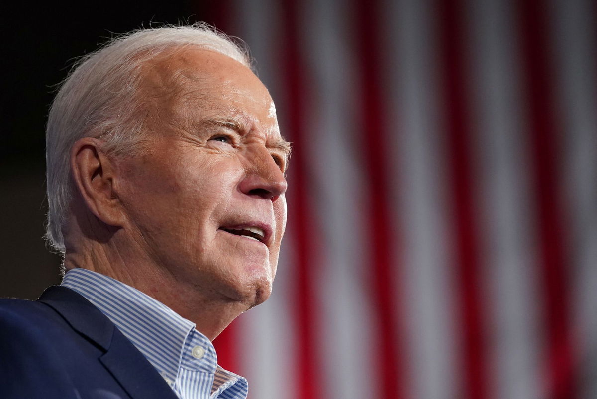 <i>Kevin Lamarque/Reuters via CNN Newsource</i><br/>President Joe Biden in Las Vegas on March 19.