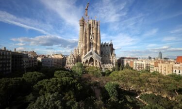 The Sagrada Familia sits in the center of Barcelona.