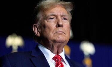 Republican presidential candidate former President Donald Trump speaks at a campaign rally