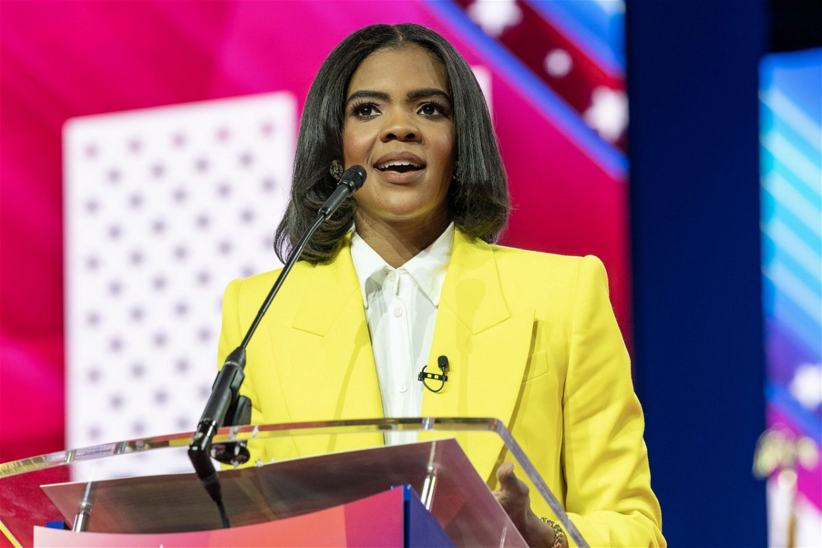 <i>Lev Radin/Sipa via CNN Newsource</i><br/>Candace Owens speaks on the 1st day of CPAC on March 2