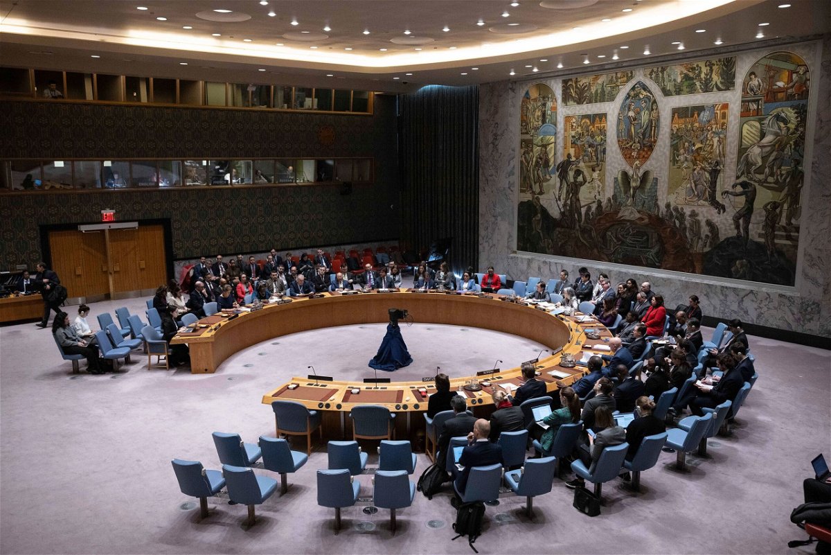 <i>Yuki Iwamura/AP via CNN Newsource</i><br/>Eleven security council members voted for the resolution but permanent members Russia and China