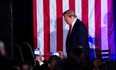 Former President Donald Trump is seen at a gala dinner in Columbia