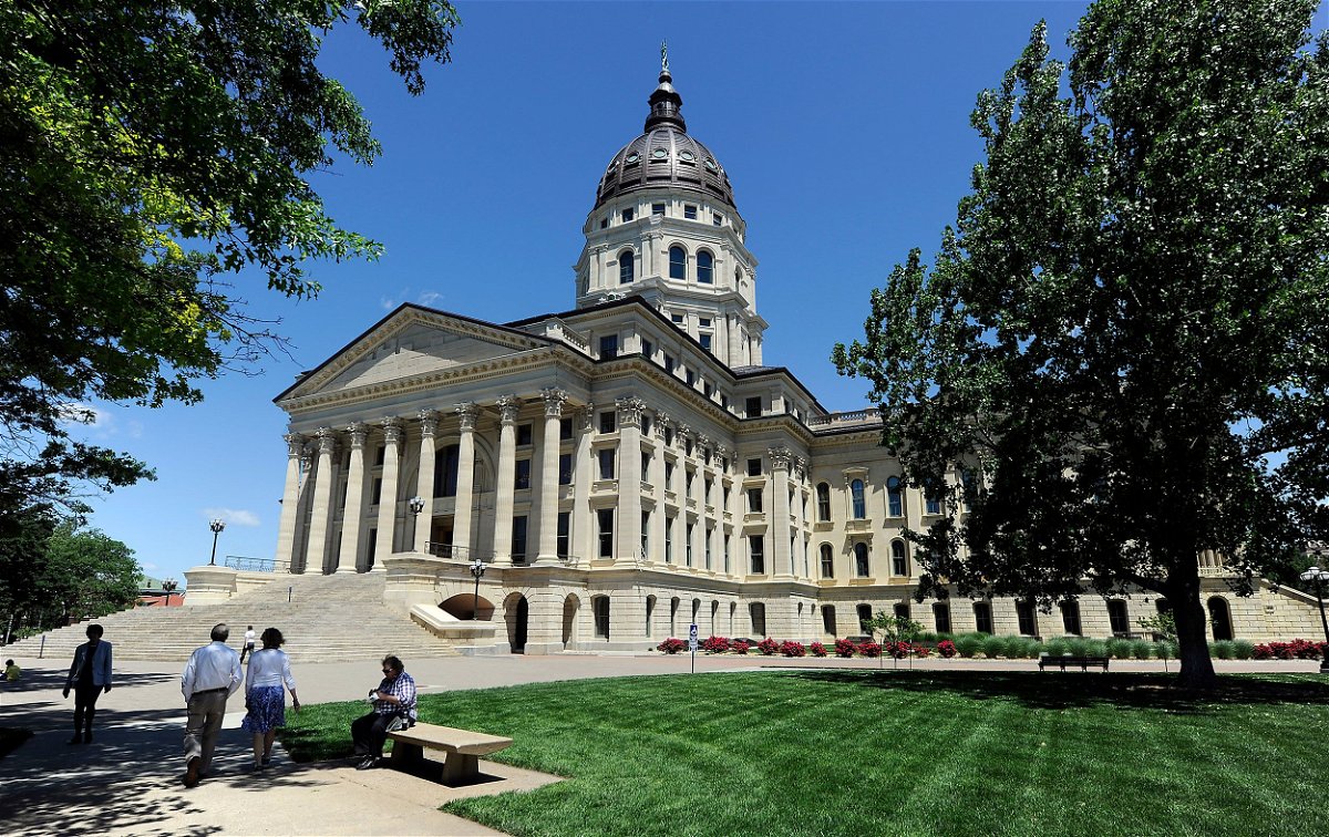 <i>Dave Kaup/Reuters via CNN Newsource</i><br/>The Kansas State Capitol building is seen in Topeka