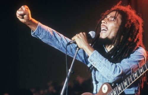 Bob Marley performs onstage during a concert in Stockholm