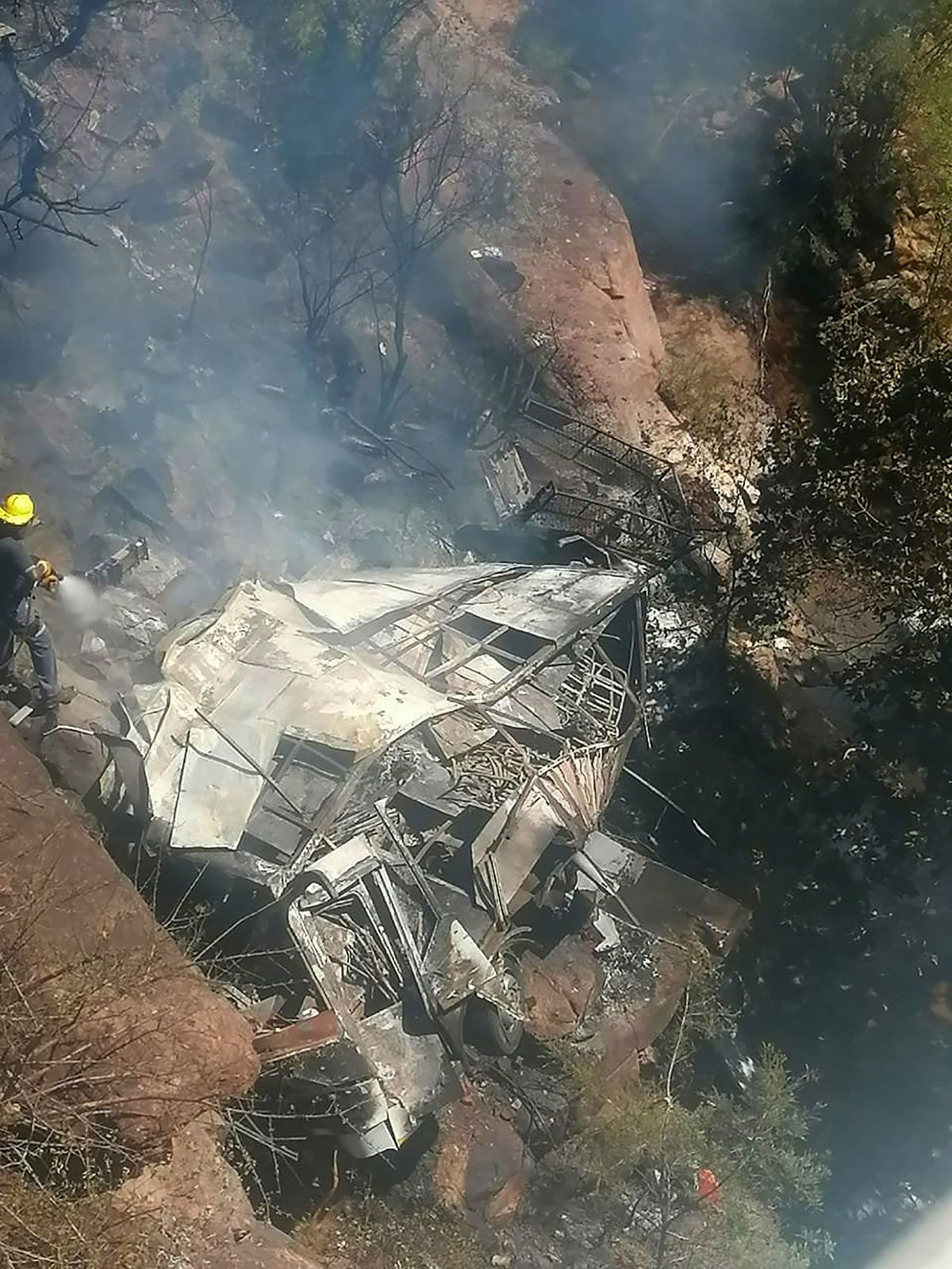 <i>Limpopo Transport Department via CNN Newsource</i><br/>A bus carrying Easter worshippers fell off a cliff