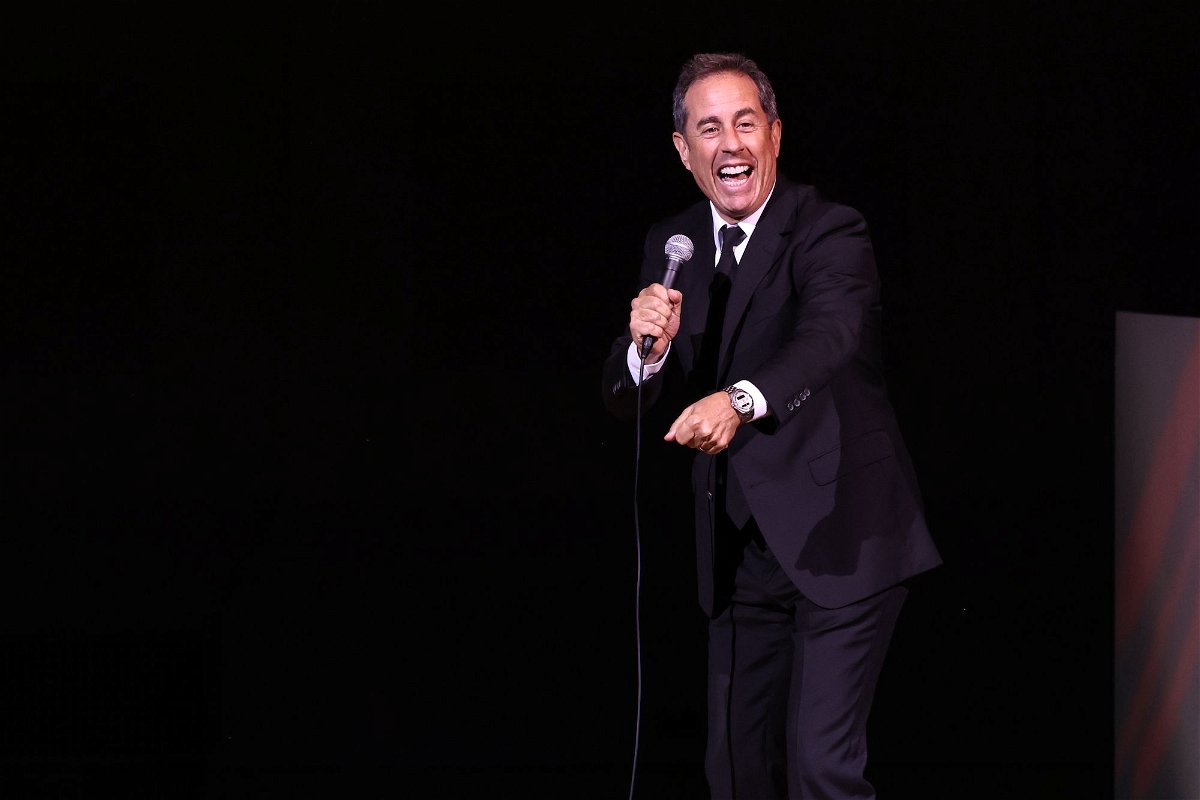 <i>Jamie McCarthy/Getty Images for Good+Foundation via CNN Newsource</i><br/>Jerry Seinfeld performing at the 2023 Good Foundation's 'A Very Good Night of Comedy' Benefit in New York City. In 2012
