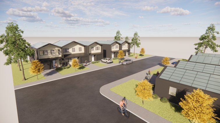 Bend-Redmond Habitat for Humanity's concept design of nine homes at Daly Estates
